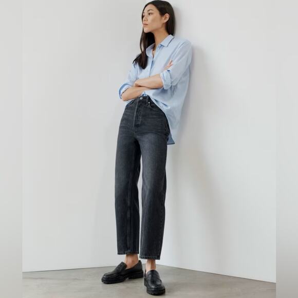 EVERLANE The Lug Loater Black Crocodile Leather Slip On Moc Toe Size 9.5 NEW - Picture 7 of 9